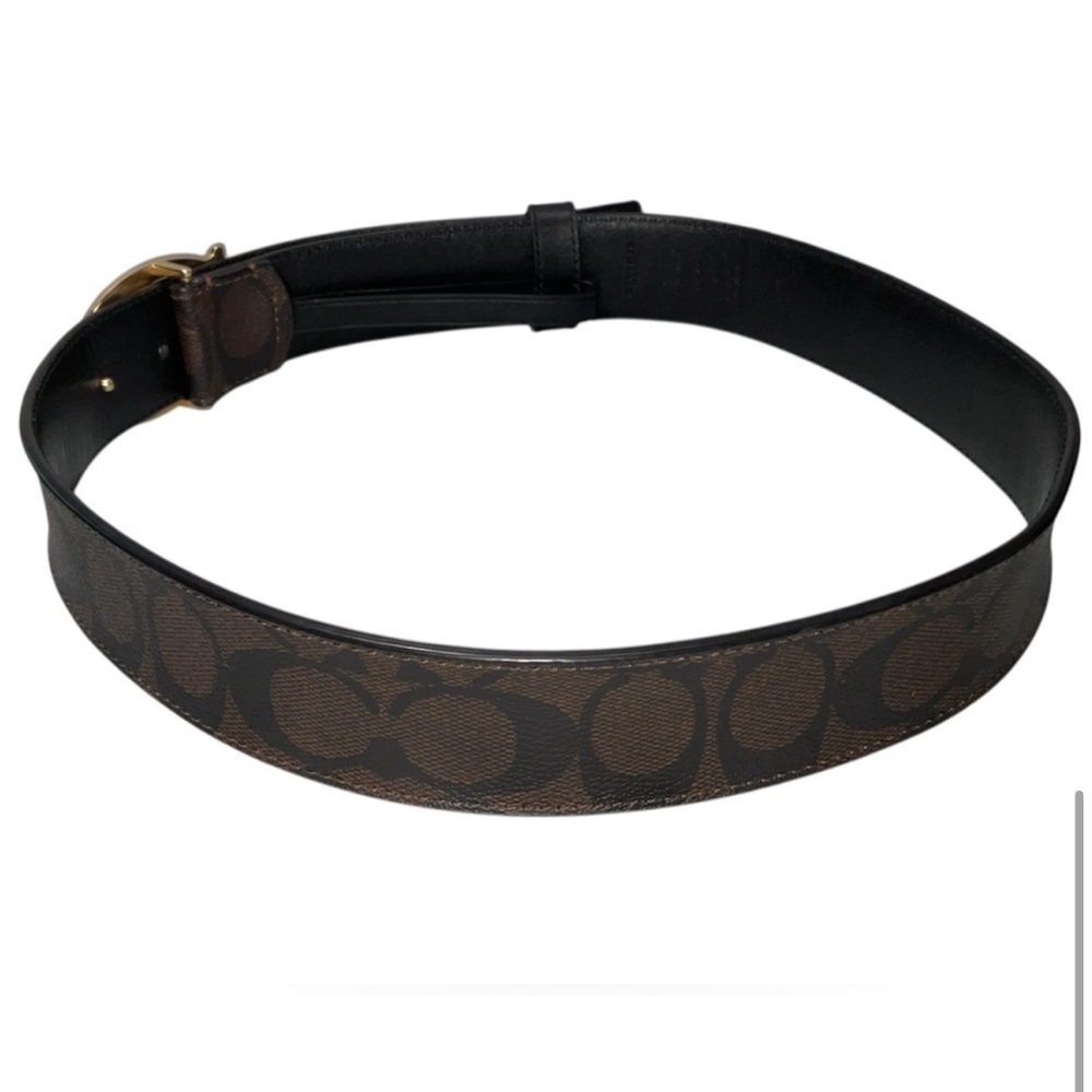 Coach New York Signature C Buckle Belt in Chestnut Brown Size XL - Picture 3 of 13